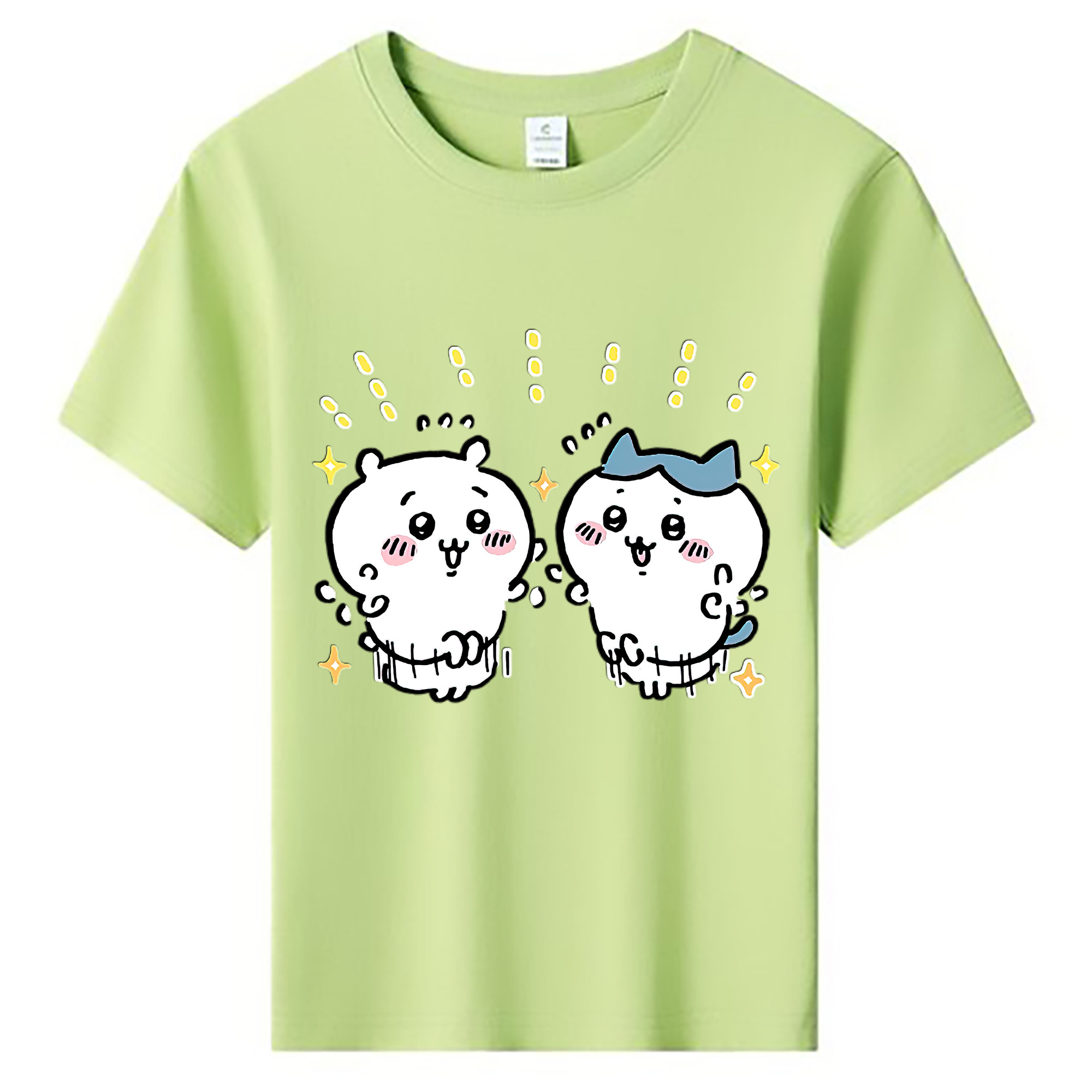 （画像用） ちいかわ ハチワレ Chii-kawa hachiware 綿100％キッズTシャツ（フロントプリント）